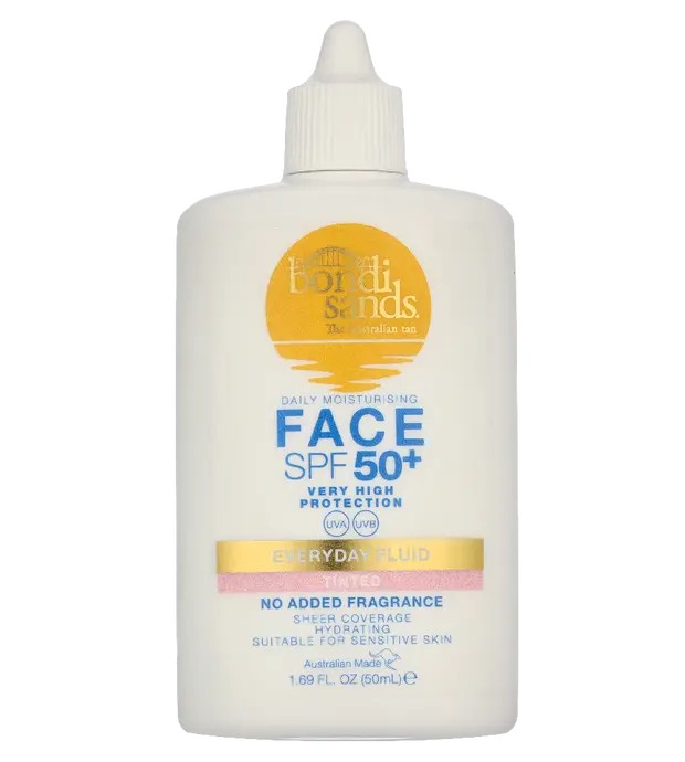Bondi Sands Fluido viso colorato EVERYDAY, senza profumo, SPF 50+, 50ml unisex