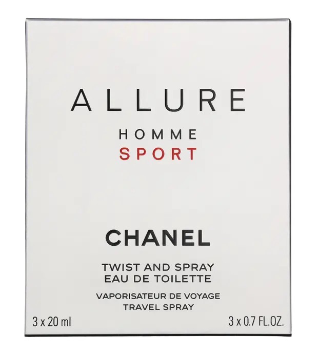 Chanel Allure Homme Sport 3x20ml Eau de toilette da Uomo 60ml