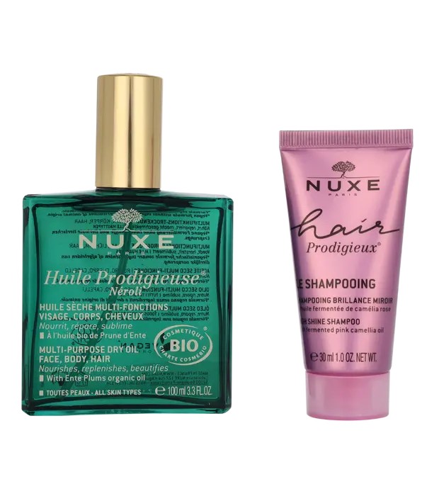 Nuxe Prodigieux Néroli Multi-Purpose Dry Oil + High Shine Shampoo 100ml + 30ml