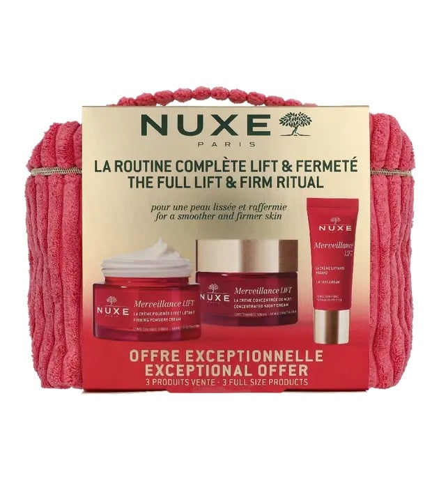 Nuxe Merveillance Lift Vanity Case Cream 50ml Night Cream 50ml Eyes 15ml 50ml
