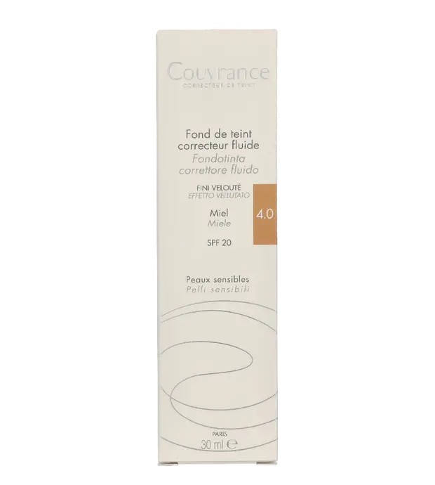 Avène Liquid Cover Makeup Couvrance SPF 20 Fondotinta Fluido Correttore 30ml - Tonalità: 40 Miel donna