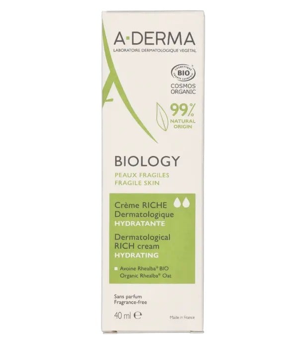 Aderma BIOLOGY crema hidratante rica 40 ml Unisex