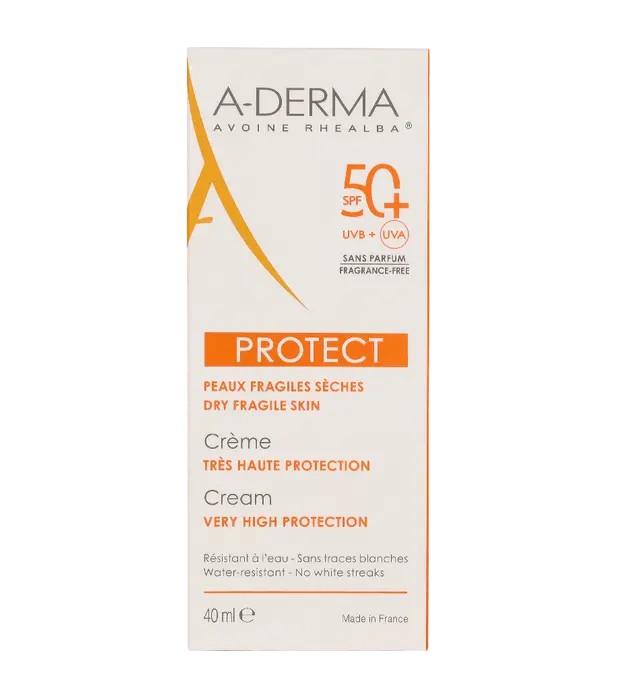 Aderma PROTECT crema solar SPF50 sin perfume 40 ml Unisex