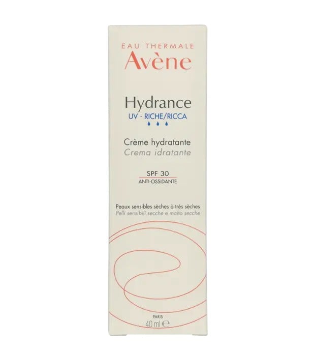Avne Hydrance UV Rich SPF30 Crema Idratante Crema idratante e protettiva per pelli molto secche e sensibili 40ml Donna