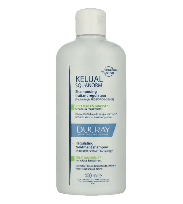 Ducray Kelual Squanorm Regulating Treatment Shampoo - Shampoo for oily dandruff donna 400ml