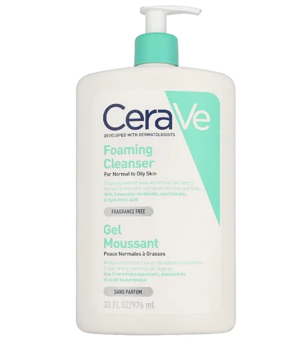 CeraVe Gel Detergente Schiumogeno per pelli da normali a grasse Detergente schiumogeno 1000ml Donna