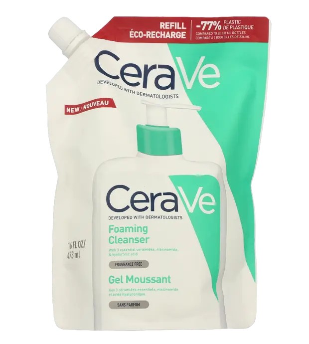CeraVe Foaming Cleanser Refill - Foaming Cleanser Refill for Normal to Oily Skin donna 473ml