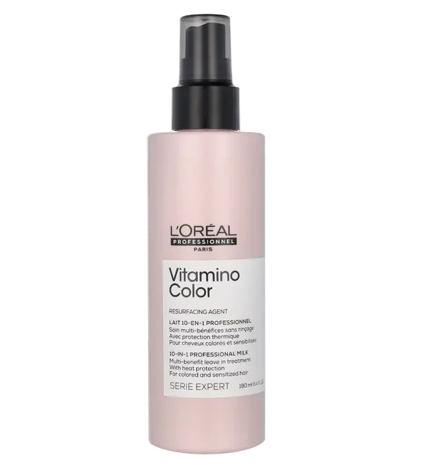 L Oral Professionnel Serie Expert Vitamino Color 10 in 1 Capelli color latte professionale Cura senza risciacquo 190ml Donna