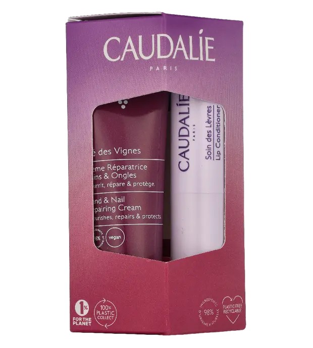 Caudalie THÉ DES VAGNOS SET DI 2 PEZZI MANI E LABBRA Crema de manos y uñas 30 ml + Stick Tratamiento para labios 4,5 g donna