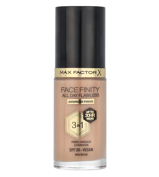 Max Factor FACEFINITY 3IN1 primer concealer and foundation 55beige 30ml donna