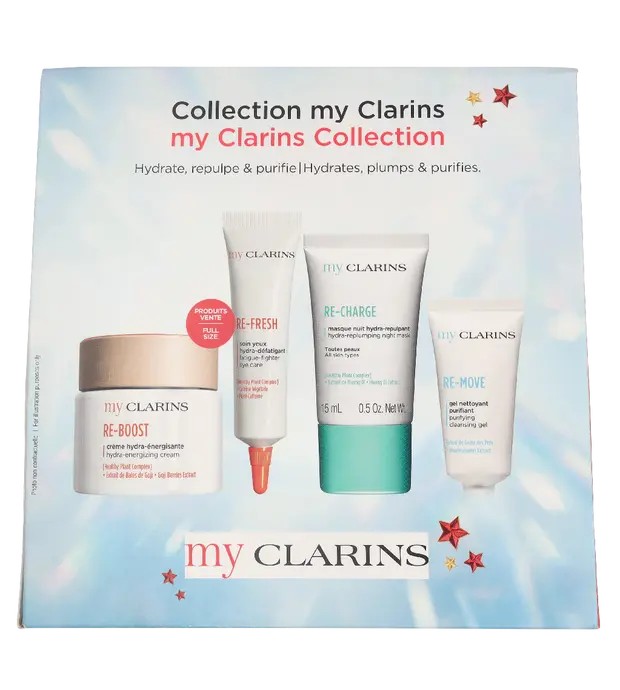 Clarins My Clarins Set Cream 50ml Eye De-Puffer 15ml Sleep Mask 15ml Cleansing Gel 15ml 100ml