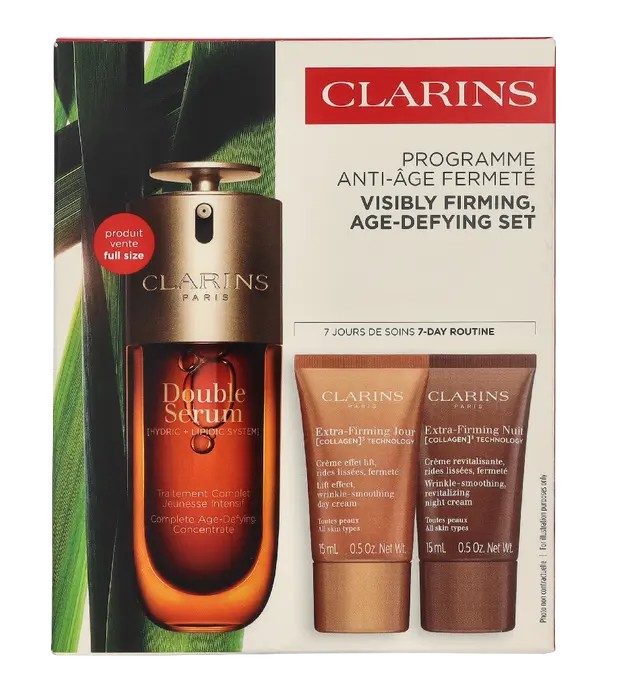 Clarins Visibly Firming Age-Defying Set Serum 50ml Day Cream 15ml Night Cream 15ml Eye Gel 3ml 1,61g