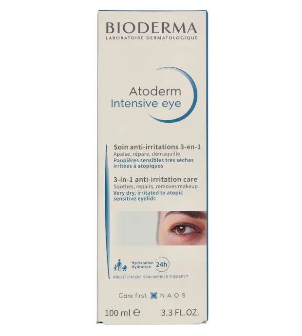 Bioderma ATODERM INTENSIVE eye care 3 in 1 for irritated eyelids 100ml donna