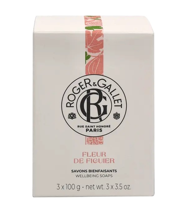 Roger Gallet FLEUR DE FIGUIER jabones perfumados 3 x 100 gr Unisex