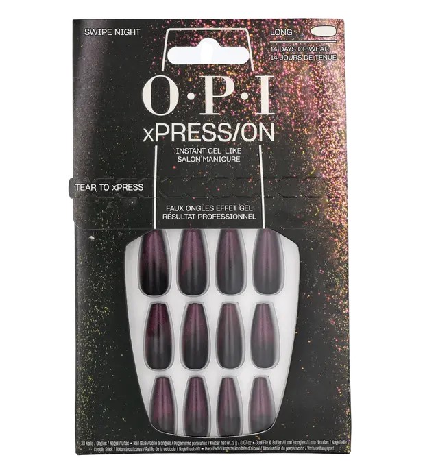OPI Xpress-On Nail Art 30 unità Swipe Night