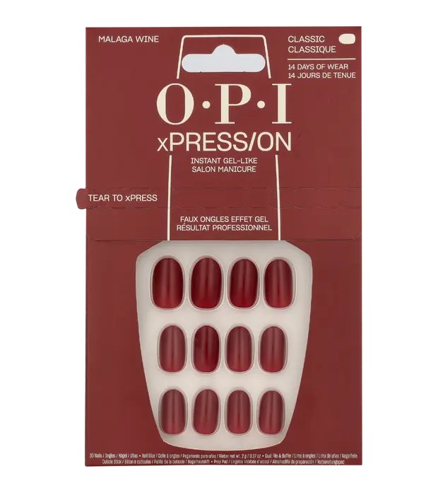 OPI Xpress-On Nail Art 30 unità Malaga Wine
