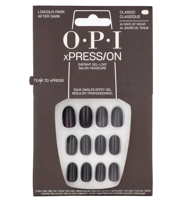 OPI Xpress-On Nail Art 30 unità Lincoln Park After Dark