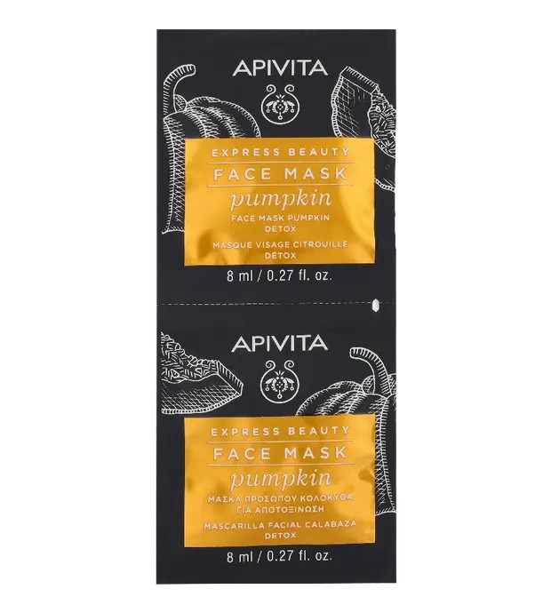 Apivita EXPRESS BEAUTY mascarilla detox con calabaza 2 x 8 ml Unisex