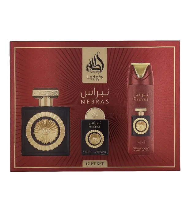 Lattafa Perfumes Nebras Set regalo eau de parfum 100ml, deospray 200ml ed eau de parfum 20ml unisex
