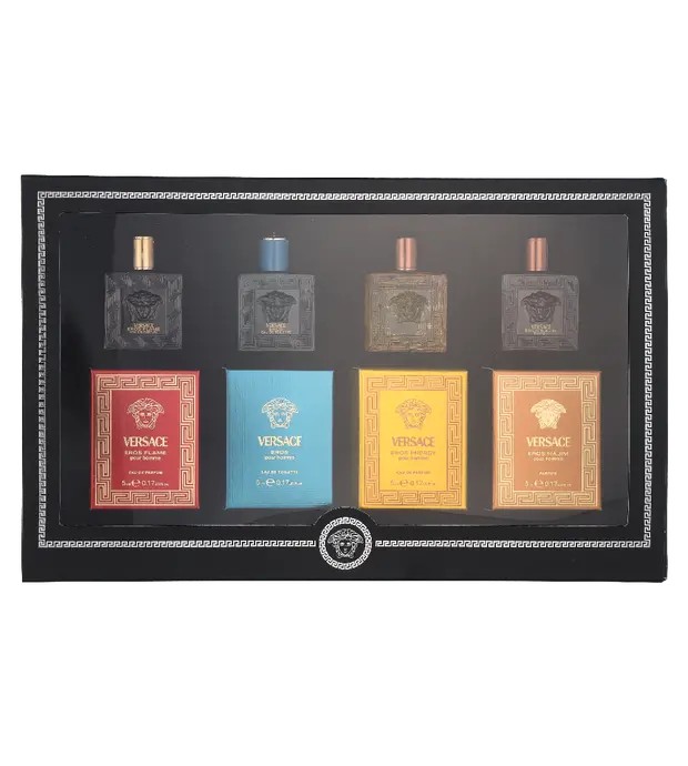Versace Miniature Set Men 4x5ml - Eros Najim Parfum Eros Energy eau de parfum Eros eau de toilette Eros Flame eau de parfum 75m