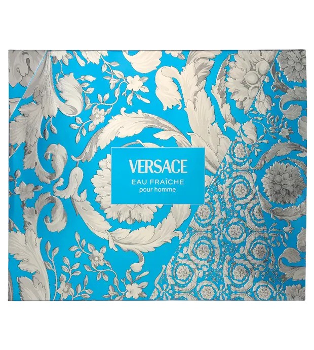 Versace Set da 3 pezzi EAU FRAICHE MAN Eau de Toilette spray 50 ml + Shower Gel 50 ml + Aftershave Balm 50 ml uomo