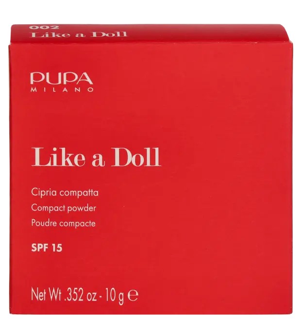 Pupa Like A Doll Nude Skin Compact Powder SPF15 donna 10g Numero 002 Sublime Nude - For All Skin Types