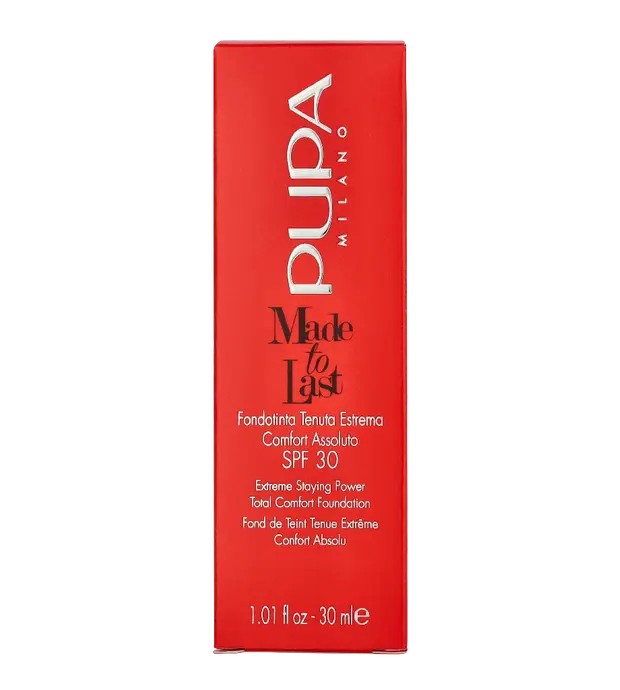Pupa Made To Last ParabenFree Long Lasting Liquid Foundation 03 Dark Ivory SPF 30 30ml donna