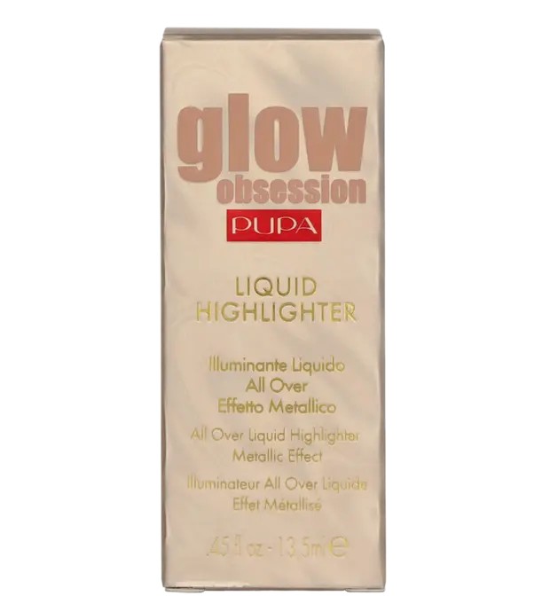 Pupa Glow Obsession ParabenFree Illuminating Liquid Highlighter 100 Sunrise For Face 135ml donna