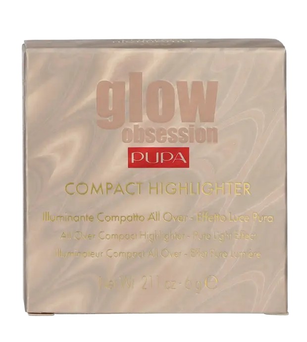 Pupa Glow Obsession Illuminating Blush Highlighter Compact 100 Light Gold 6 g donna
