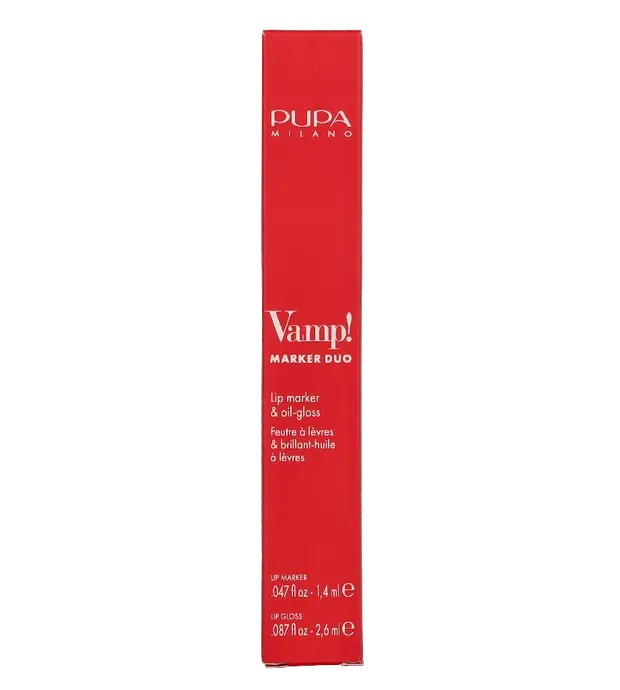 Pupa Vamp! Marker Duo n.002 Frozen Rose lip marker 1,4ml lip gloss 2,6ml 2,2g