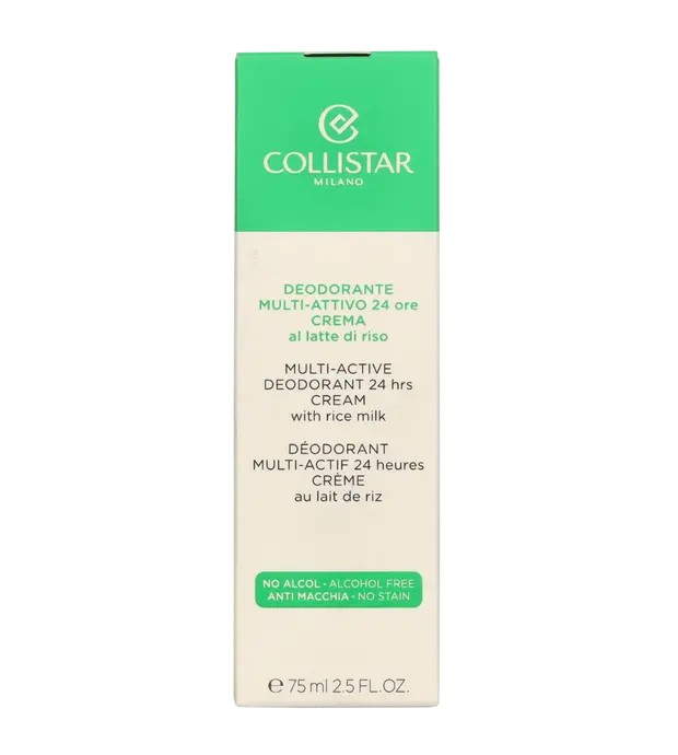 Collistar Multi-Active Deodorant 24 Hours Cream donna 75ml Alcohol Free - With Rice Milk