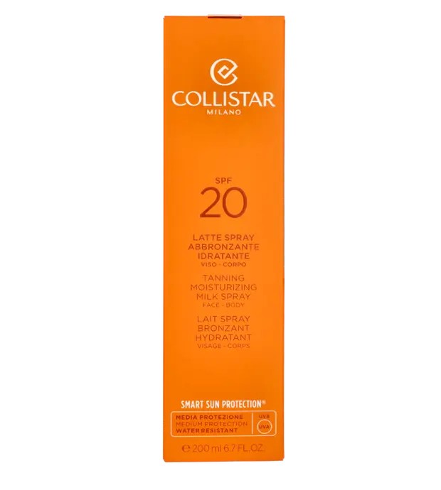 Collistar Latte Spray Abbronzante Idratante Viso Corpo SPF20 200ml