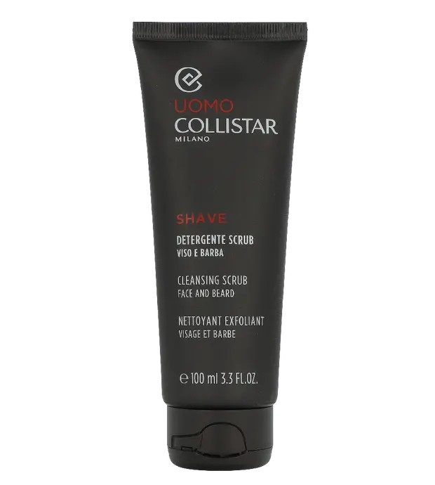 Collistar Uomo Cleansing Scrub Crema detergente ed esfoliante per viso e barba da uomo uomo 100ml