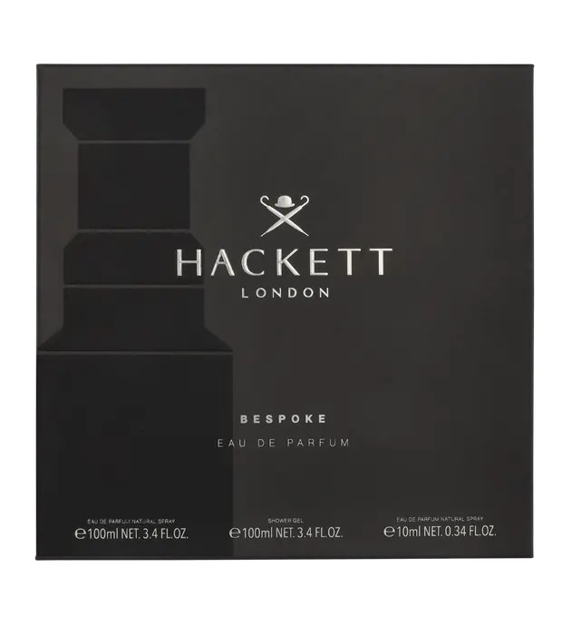 Hackett Bespoke Giftset eau de parfum Spray 100 ml Showergel 100 ml Travel Spray 10 ml 110ml
