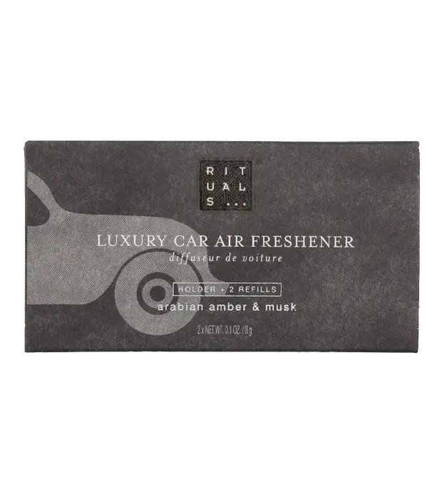 Rituals Luxury Car Air Freshener 6g 2x3g -Arabian Amber & Musk-Holder + 2 Refills
