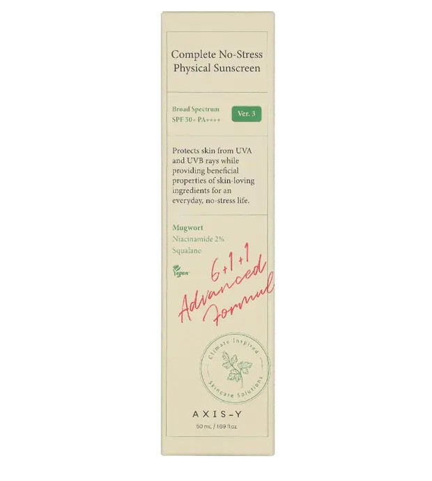 Axis-y crema solare viso spf50+ no-stress physical con filtro 50 ml