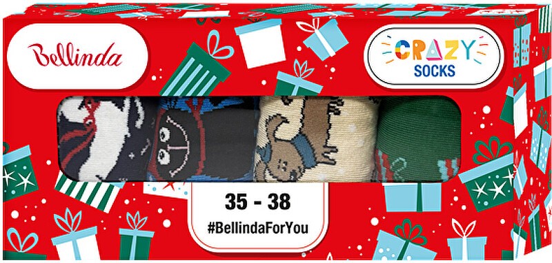 Bellinda Set regalo Crazy Socks BE481044-005 - Taglia: 39-42 unisex