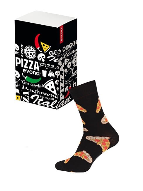 Evona Set regalo di calzini PIZZERIA - Taglia: 41-45 uomo