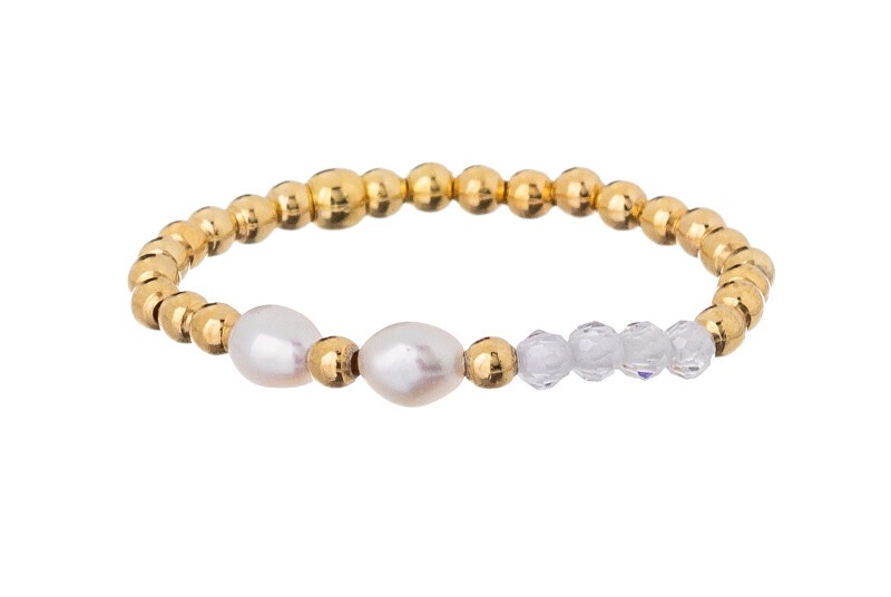 Alisia Anello placcato oro con perla vera AL4815-Oro - Circonferenza: 53 mm donna