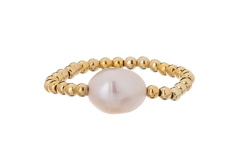 Alisia Anello a sfera placcato oro con vera perla AL4640.01.000.D - Circonferenza: 57 mm donna