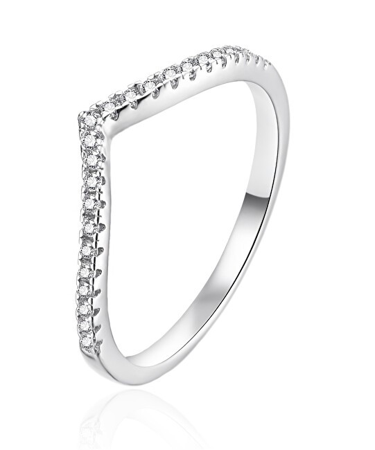 Agato Elegante anello in argento con zirconi AGT-R41W - Diametro: 52 mm donna