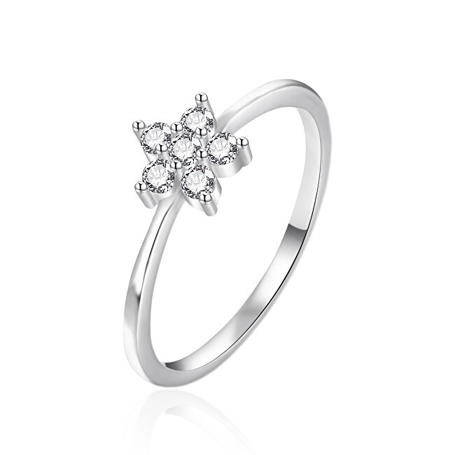 Agato Anello in argento con zirconi Fiore AGT-R38W - Diametro: 54 mm donna