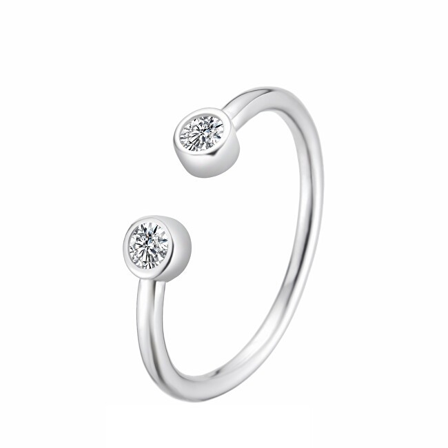 Agato Anello aperto in argento con zirconi AGT-R33W - Diametro: 62 mm donna