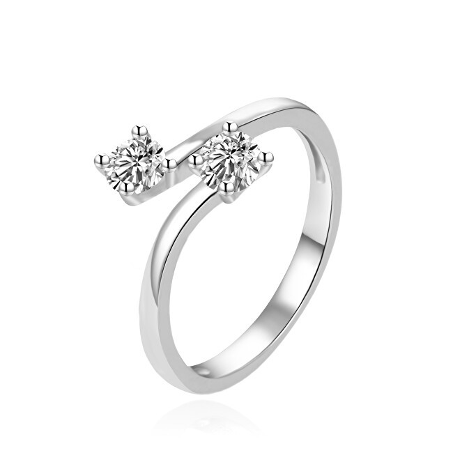 Agato Anello aperto in argento con zirconi AGT-R12W42-52 - Diametro: 57 mm donna
