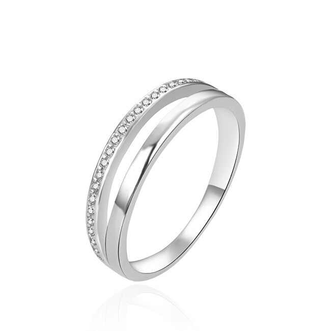 Agato Anello in argento pregiato con zirconi AGT-R03W - Diametro: 56 mm donna
