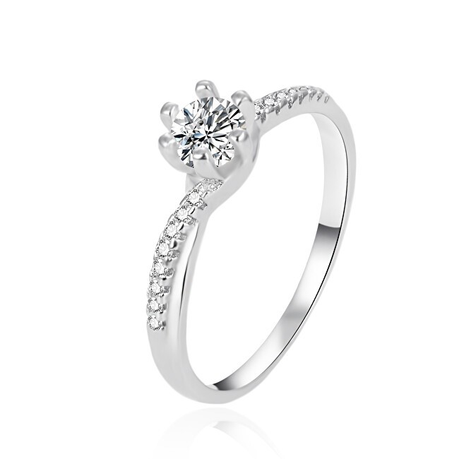 Agato Anello di fidanzamento in argento con zircone AGT-R15W - Diametro: 52 mm donna