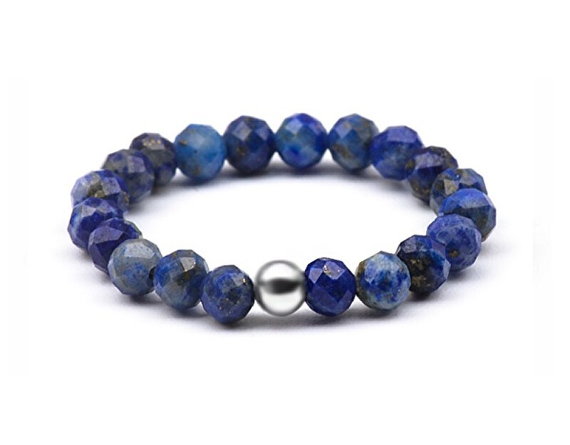 Agato Anello con perle di lapislazzuli POL-R02 - Diametro: 57 mm donna