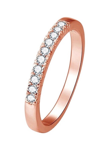 Benet Anello in argento placcato oro rosa con cristalli AGG188 - Diametro: 60 mm donna