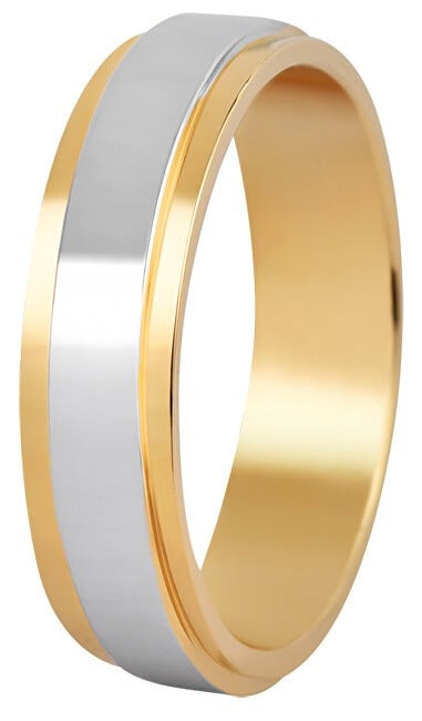 Beneto Exclusive Fede nuziale bicolore da donna in acciaio SPD05 - Diametro: 59 mm donna
