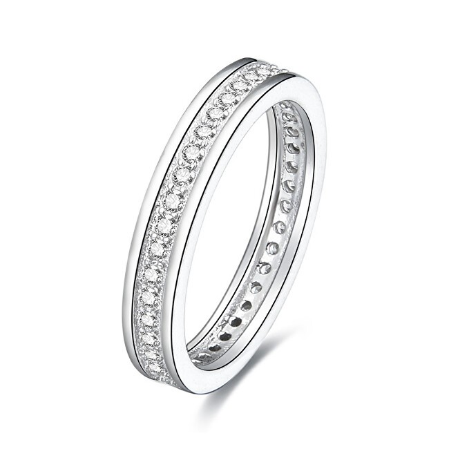 Benet Anello in argento con zirconi AGG26 - Diametro: 60 mm donna